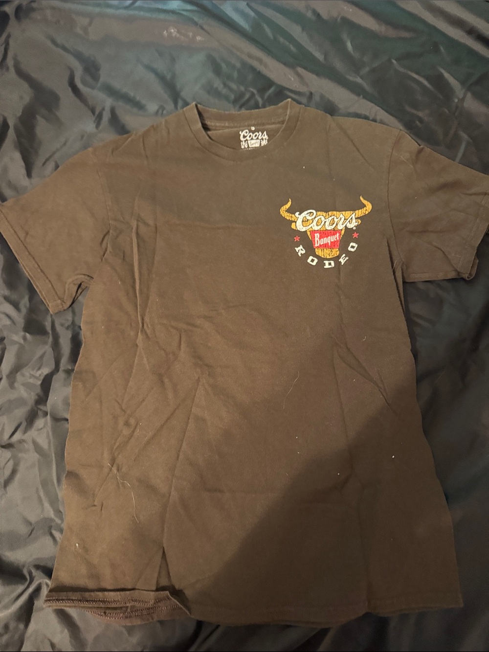 Coors Banquet Rodeo Graphic Tee - Black with Gold & Red Logo